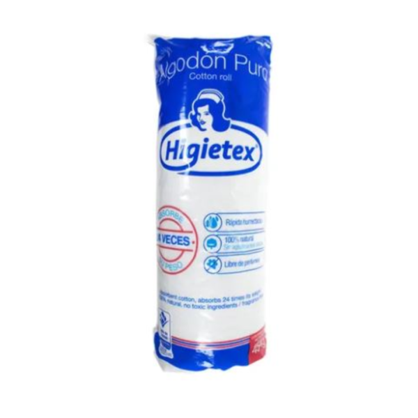 Algodón quirúrgico rollo x 454 gr higietex